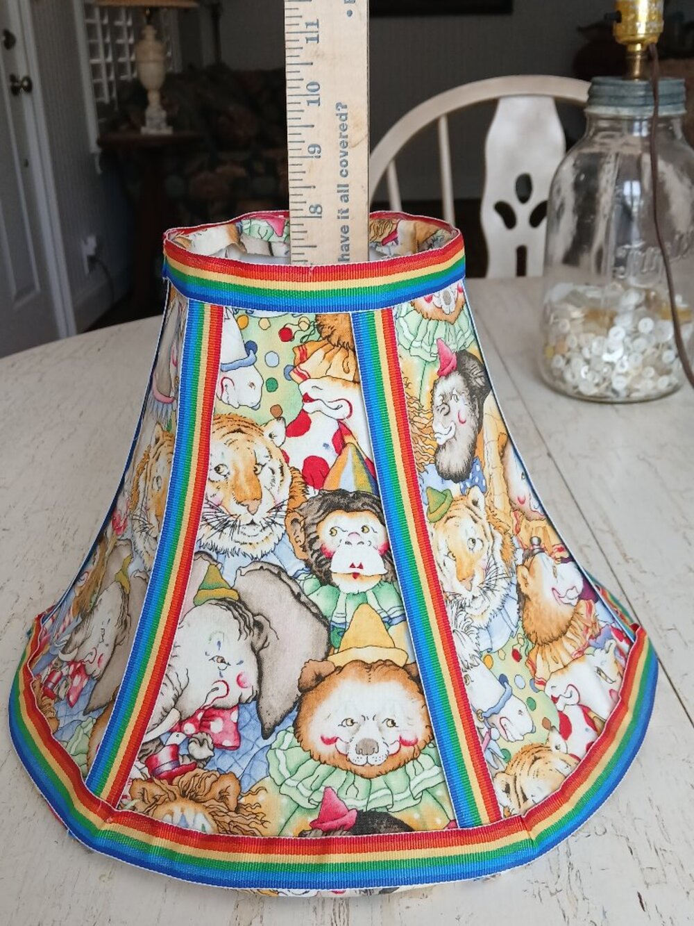 Circus Animals Lamp Shade Only (Mason Jar Lamp not included) Nursery Child